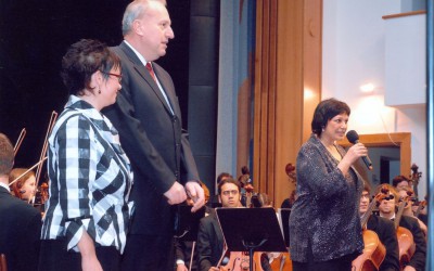 2008 Novoroční koncert na Janáčkově konzervatoři v Ostravě – s ředitelkou Mgr. S. Javůrkovou a tehdejším hejtmanem Ing. E. Tošenovským